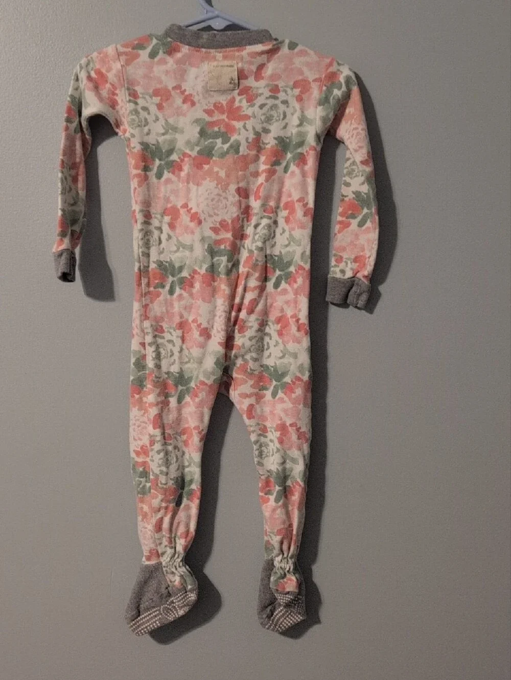 Baby Girls 3-Pack Floral & Moon Zip Pajama Sleepers - Purple, Peach, Blue